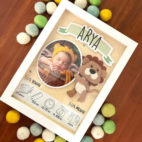 Birth Announcement Frame - Lion